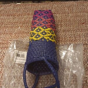 Mexican Wine Tote Vivaterra Plastic Woven New‎